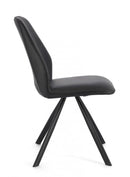 Set 4 Sedie 44x62x88h cm Maxwell Pu Nero 