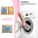 Borsa Acqua Calda Elettrica Ricaricabile Scaldamani Cuore a Peluche Beige