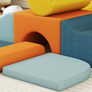 Set di 9 Costruzioni Morbide per Bambini 3-6 Anni 140x80x25 cm con Fodere Rimovibili in Schiuma e Velluto Multicolore      