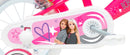 Bicicletta per Bambina 12” 2 Freni Barbie Rosa/Bianca