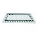 Tavolo Catering Pieghevole 86x86x74 cm cm in Acciaio Bianco