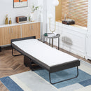 Brandina Pieghevole con Materasso H10 cm 80x200 cm Struttura in Acciaio con Ruote e Doghe