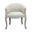 Poltrona Coreen in Tessuto 61x61x71 h cm in Legno Beige