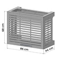 Copricondizionatore Copertura per Climatizzatore 86x44x68 cm Linear M in Alluminio Bianco  