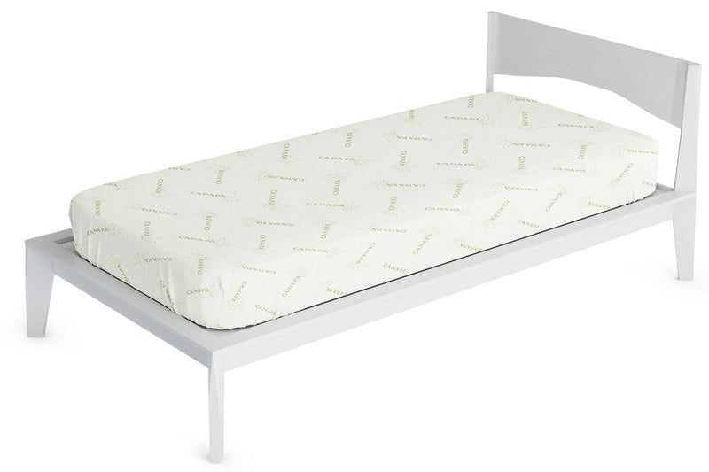 Coprimaterasso in Poliestere e Fibra di Canapa Verde Chiaro Varie Misure