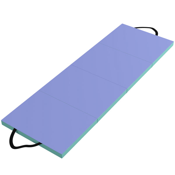 sconto Tappeto Fitness Pieghevole 180x60x5 cm in Schiuma ad Alta Densità in Plastica ed EPE Verde e Viola