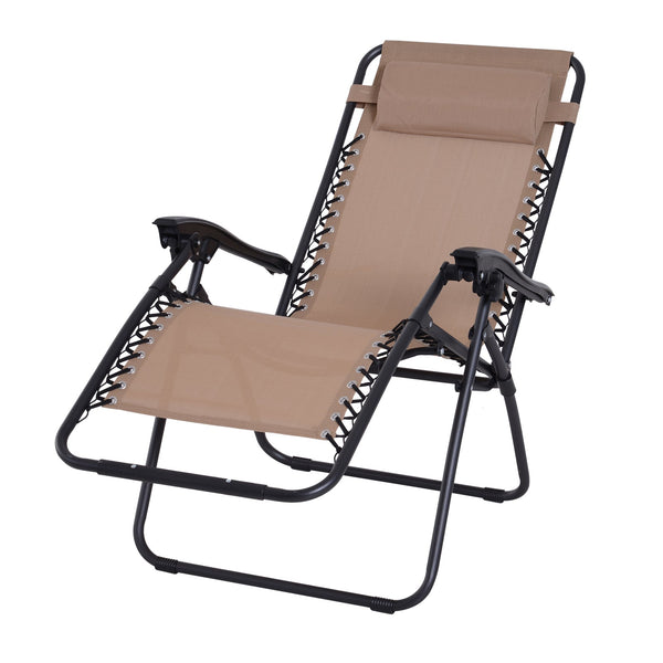 sconto Sedia Sdraio Zero Gravity 90x65x110cm Reclinabile in Acciaio e Textilene