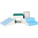 Set 4 Blocchi Costruzioni Morbide Modulabili per Bambini Multicolore  