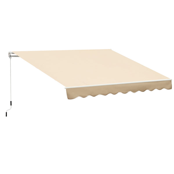 Tenda da Sole Avvolgibile a Parete 4x2.5m in Poliestere Beige sconto