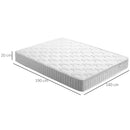 Materasso Memory e Molle Mastrimoniale Francese 140x190 cm H20 Bianco