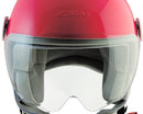 Casco Demi-Jet per Bambini Visiera Sagomata CGM Magic Smile 205S Rosa Fluo Varie Misure