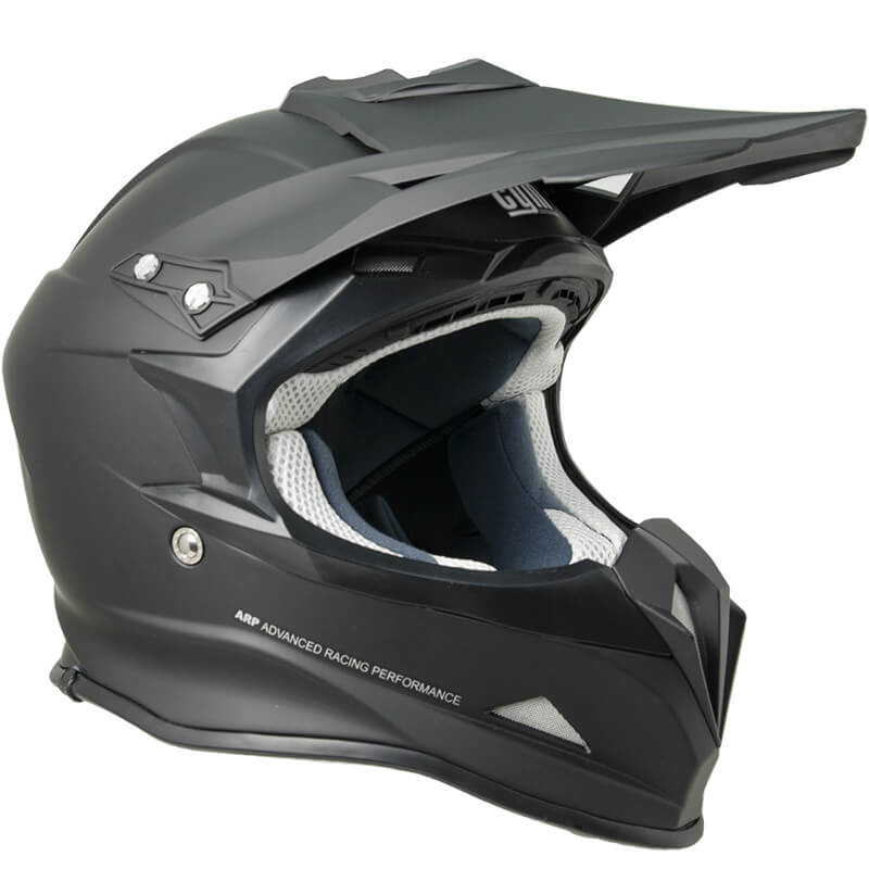 Casco Integrale per Moto Cross con Frontino CGM Ground 601A Nero Opaco 