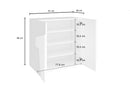 Scarpiera 2 Ante Battenti 81,2x39,2x86 cm Ping Ardesia