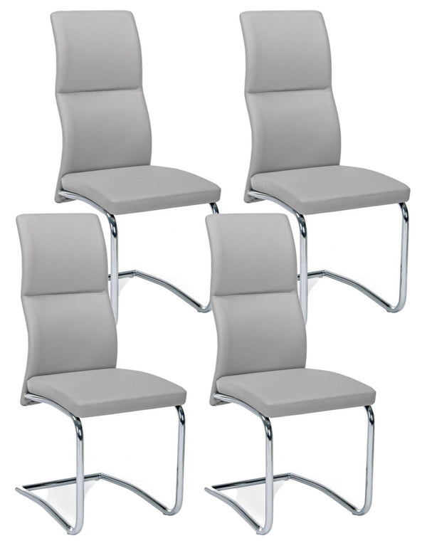 Set 4 Sedie 44x58x104h cm Thelma Grigio Chiaro acquista