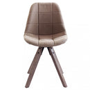 Sedia Natan 48x44x47/84 h cm in Legno e PVC Tortora