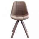 Sedia Natan 48x44x47/84 h cm in Legno e PVC Tortora