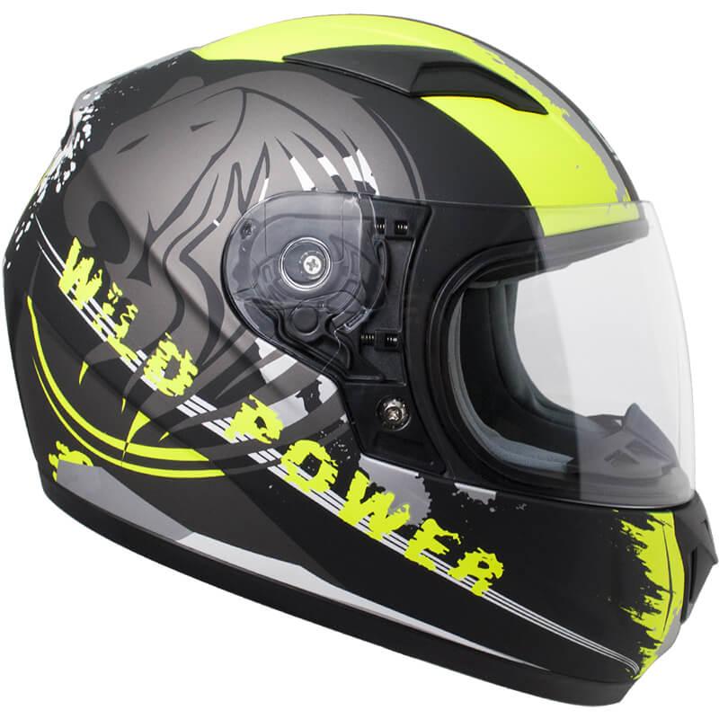 Casco Integrale per Bambini Visiera Lunga CGM Wild 215G Nero Opaco 