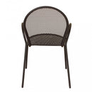 Sedia da Giardino Sheffield Impilabile 54x61x90 h cm in Acciaio Taupe