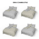 Copripiumino con Sacco e Federe Doubleface Grigio Chiaro\/Panna Varie Misure