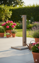 Fontana da Giardino con Rubinetto e Base in Cemento Belfer 42/QBM Tortora