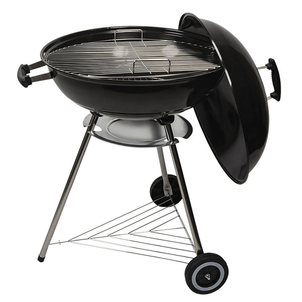 Barbecue a Carbone Carbonella con Coperchio e Ruote 73x57x100 cm in Acciaio Nero online