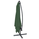 Ombrellone Lampara da Giardino Palo Laterale Ø300 cm in Acciaio e Poliestere Verde Kios      