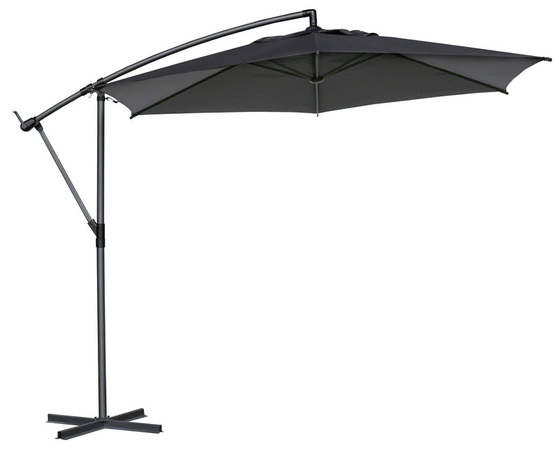 Ombrellone Decentrato da Giardino Ø3m Malta Grigio Scuro
