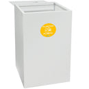 Contenitore per Raccolta Differenziata Capacità 100 L con Etichette 45x50x80 cm in Acciaio Verniciato Bianco