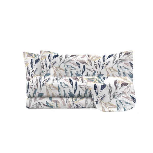 sconto Set Lenzuola con Stampa Sopra Sotto e Federe Linea Ida Vesta Varie Misure