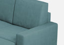 Divano 3 Posti con Pouf 208x155x85 cm Sakar in Tessuto Petrolio