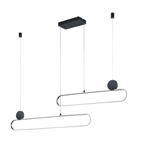 acquista Lampada a Sospensione da Interno a LED in Metallo Alluminio spazzolato