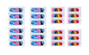 Set 12 Box Barbapapà per Bambini con 24 Cerotti Ciascuno 2 Misure in Metallo