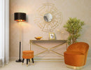 Poltrona Sopy Ruggine 67x71x70 cm Legno Ferro Spugna e Velluto Ruggine e Oro