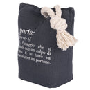 Fermaporta 20x10x20 cm in Tessuto 100% Poliestere VdE Tivoli 1996 Grigio Scuro