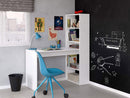 Scrivania Porta Pc 120x53x144 cm con Libreria Bianca