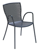 Set 4 Sedie da Giardino 56x62x84 cm in Acciaio con Braccioli RD Italia Sonia Antracite