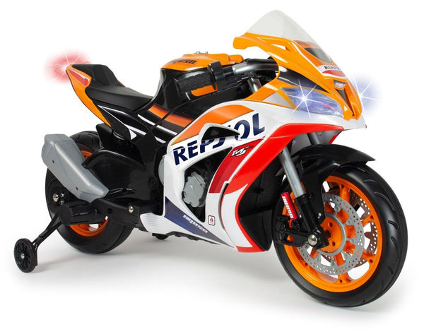 prezzo Moto Elettrica per Bambini 12V con Licenza Repsol Bianca e Arancione