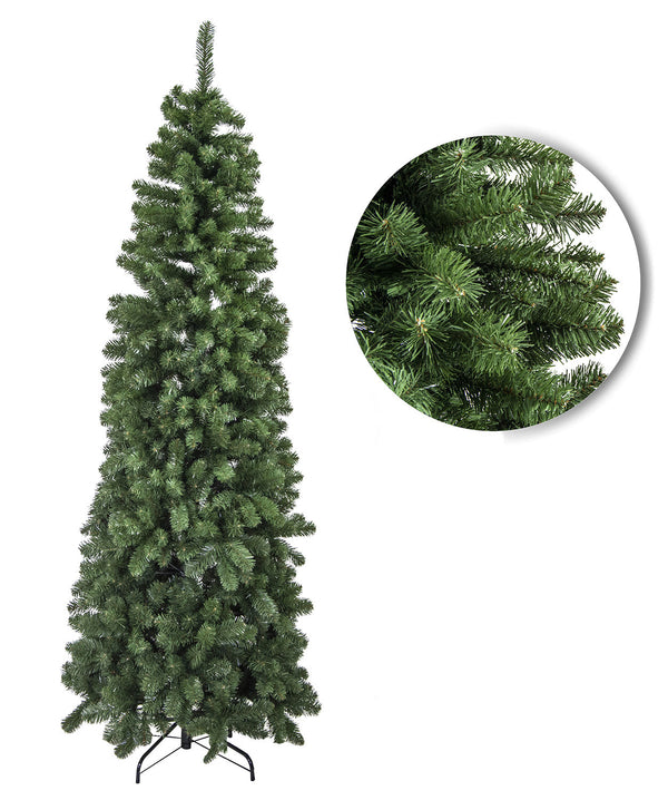 Albero di Natale Artificiale 1217 rami cm Ø84xh240 monte Vettore slim verde prezzo
