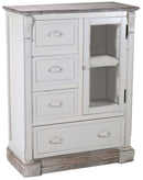 Mobile Vetrina 1 Anta 5 Cassetti in Legno Provenza