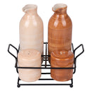 Menage Set Olio Aceto Sale e Pepe  350 ml in Gres VdE Tivoli 1996 Shades Chocolate