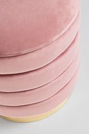 Set 2 Pouf Contenitore Darina Rosa Antico in Legno