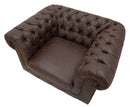 Poltrona Loft New 119x97x71 cm Legno e Metallo e Spugna e Tessuto Marrone