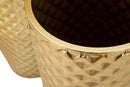 Porta Vasi Glotty Tris Ø48x110 cm - Ø40x93 cm - Ø33x77 cm in Ferro Oro      
