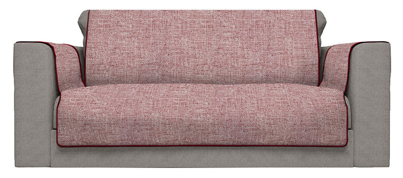 Copridivano con Copri Braccioli in Poliestere Bordeaux Varie Misure