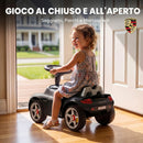 Auto Cavalcabile per Bambini 18-36 Mesi Licenza Porsche 63x28,5x38 cm con Clacson Fari Suoni in PP Nero Opaco      