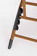 Set 2 Poltrone da Giardino 53x166,5x90 cm in Alluminio Taylor Pecan