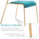 Set 4 Sedie in Metallo e Poliestere  Verde
