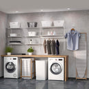 Set 2 Barre Appendiabiti per Armadio Ø27x81,5 cm in Acciaio Emuca Bianco