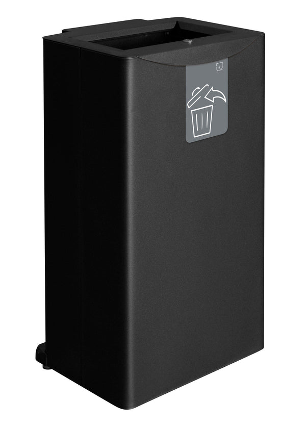 sconto Pattumiera Sistema di Raccolta Rifiuti 44,5x35xh84 cm in Acciaio Apertura Frontale Nero