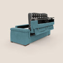 Divano Letto 3 Posti 200x100x95 cm in Tessuto Azzurro